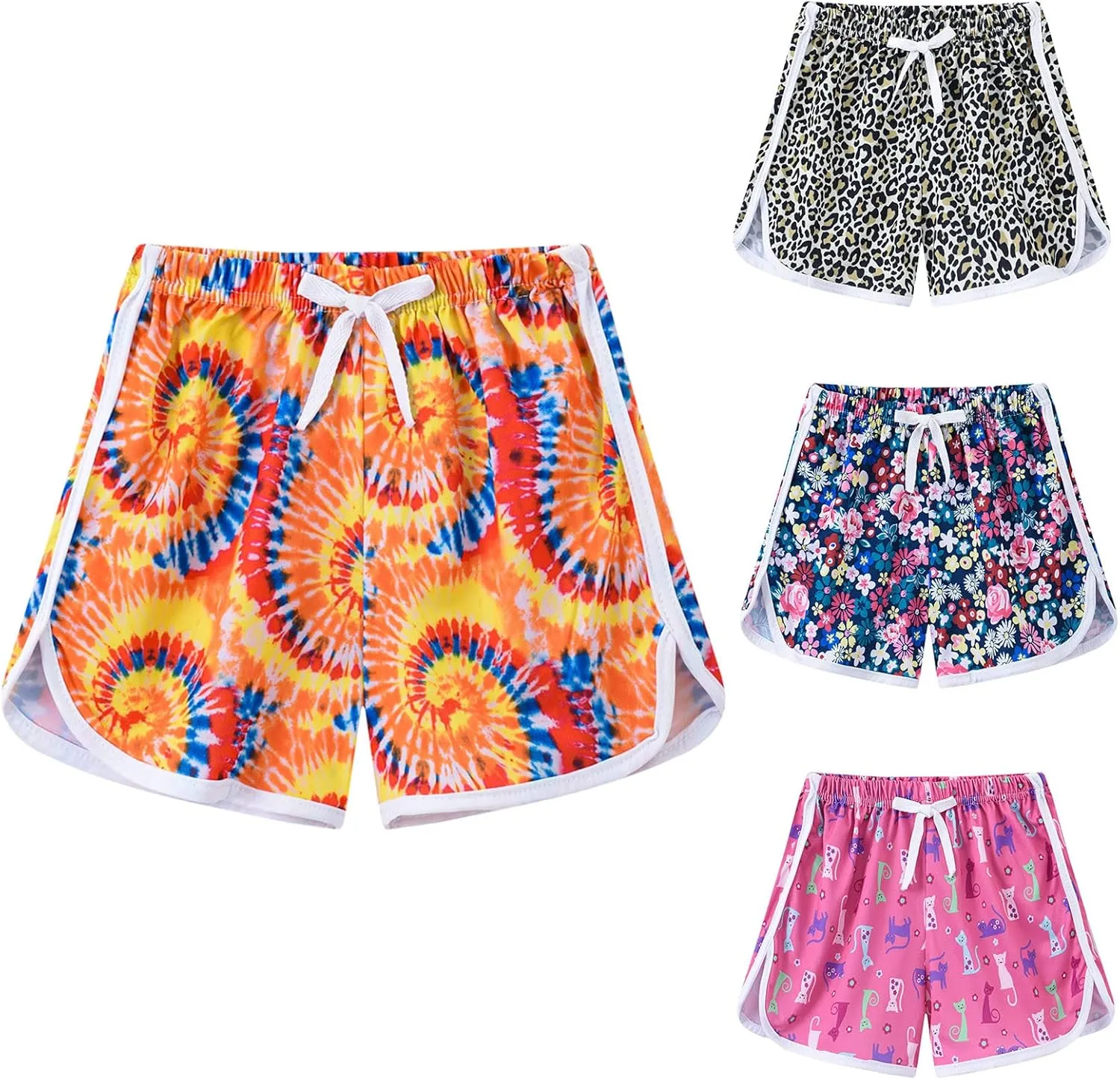 Girls Athletic Shorts Toddler Cotton Soccer Basketball Sports Running Shorts Kids Quick Dry Gym Dance Yoga Short Pants