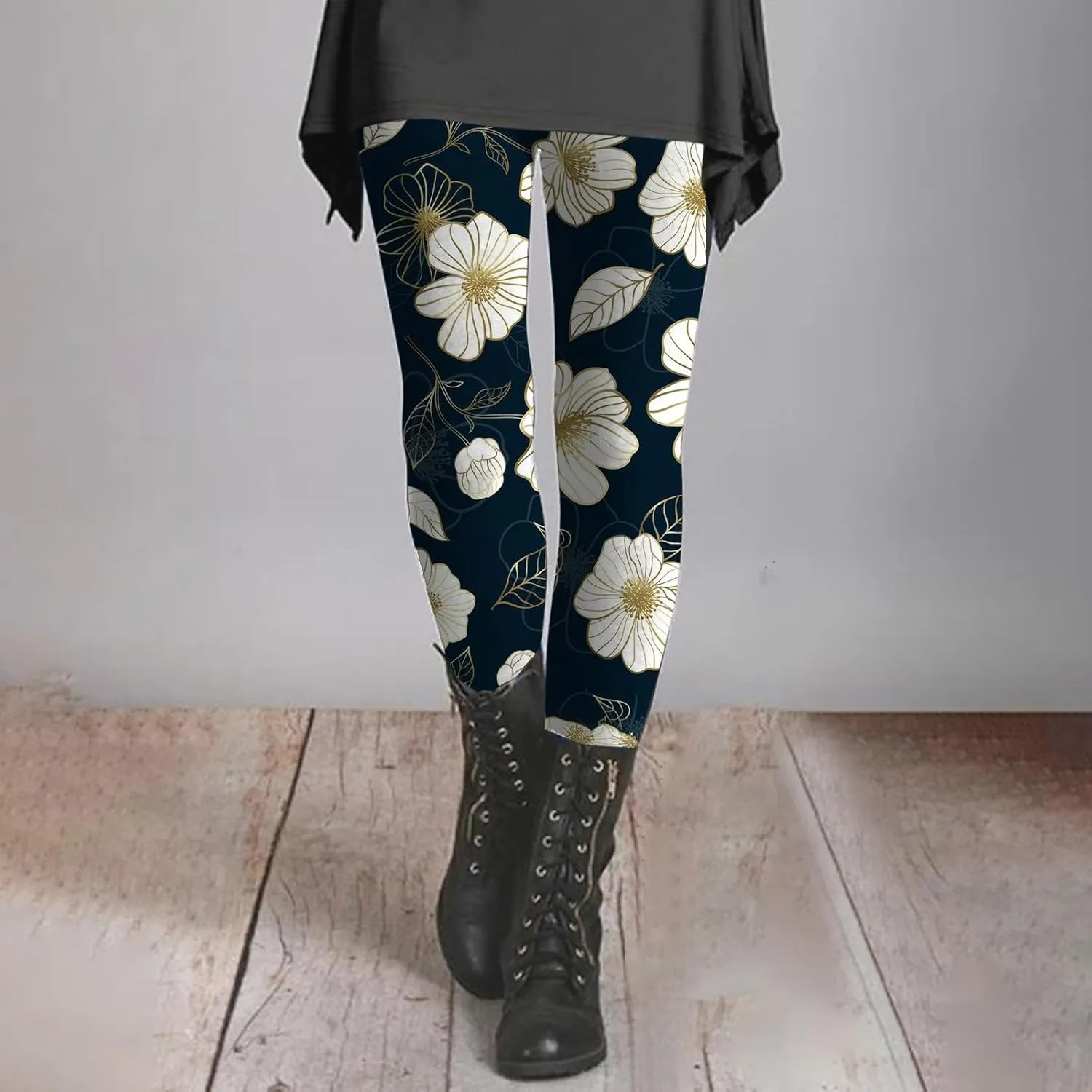 Graphic Leggings for Women Floral Printed Tights for Women Womens Tummy Control Leggings