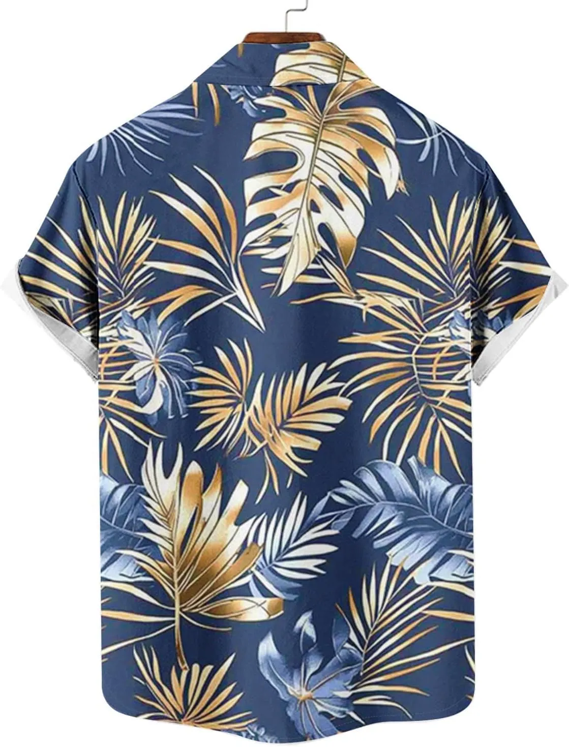 Hawaiian Shirts for Men Summer Beach Casual Short Sleeve Button Down Shirts Novelty Print Tropical Floral Tops
