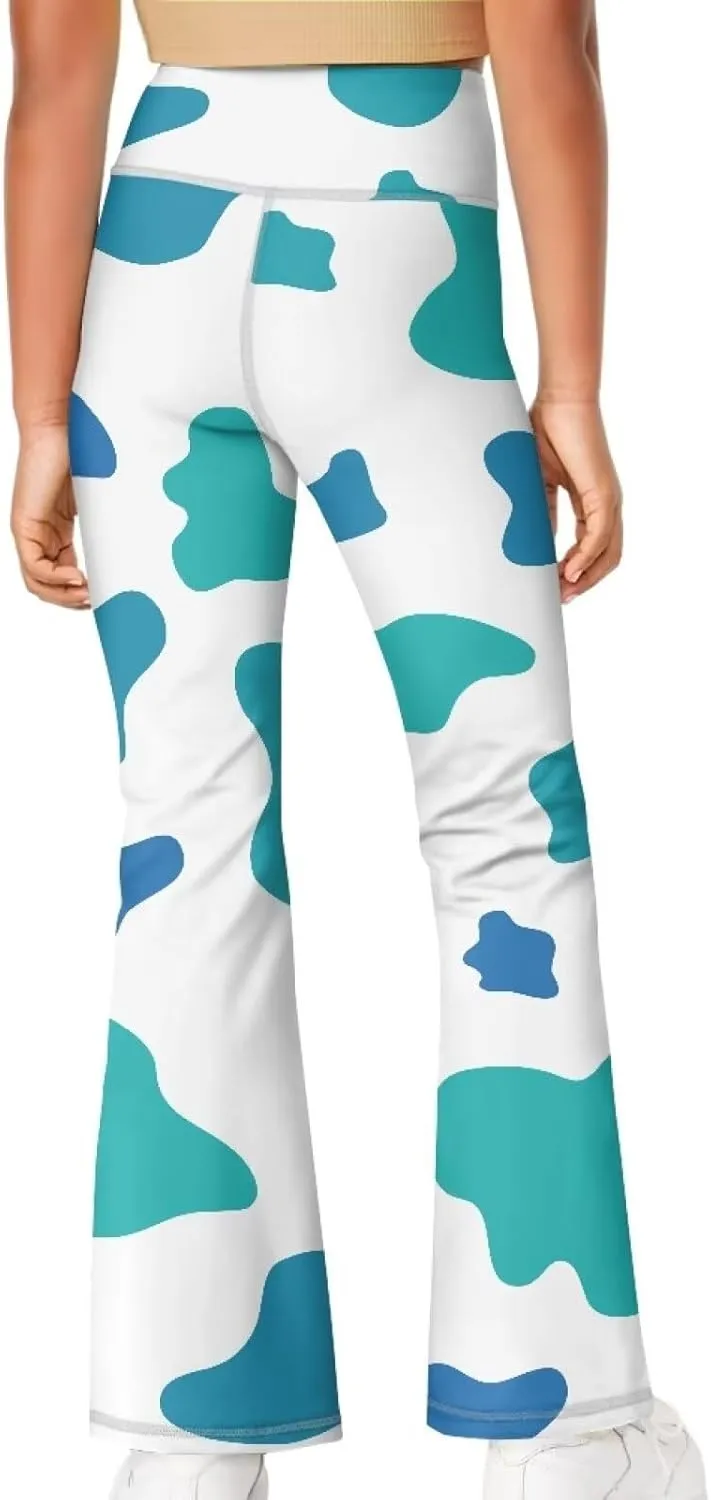 Hawapod Girls Bell Bottom Pants Comfortable High Waisted Stretch Flare Yoga Leggings