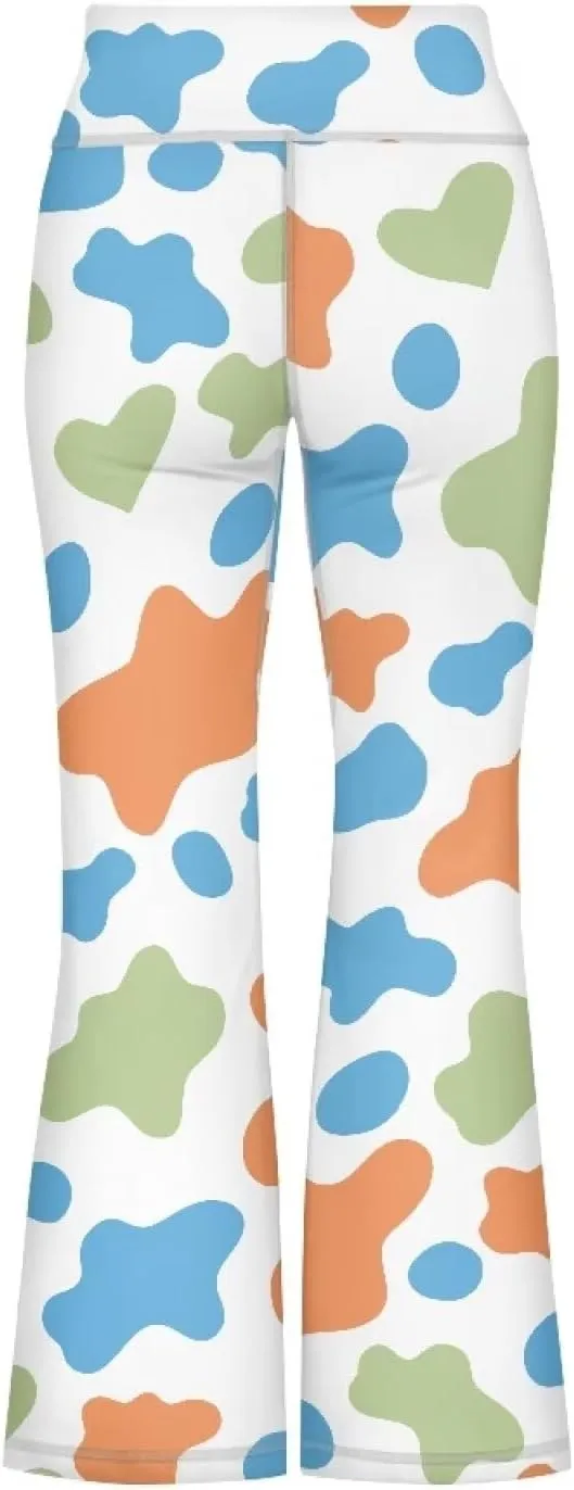 Hawapod Girls Bell Bottom Pants Comfortable High Waisted Stretch Flare Yoga Leggings