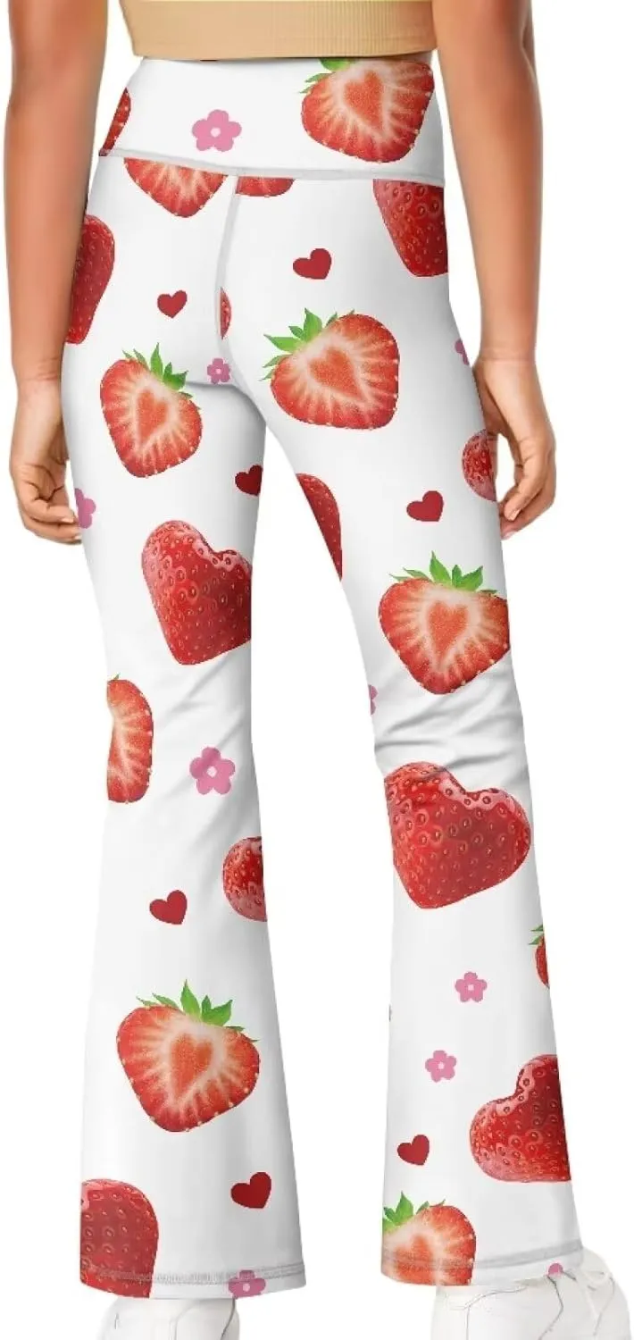 Hawapod Girls Bell Bottom Pants Comfortable High Waisted Stretch Flare Yoga Leggings