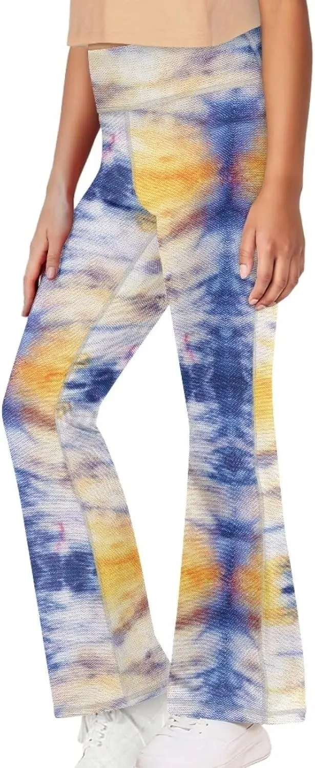 Hawapod Girls Bell Bottom Pants Comfortable High Waisted Stretch Flare Yoga Leggings