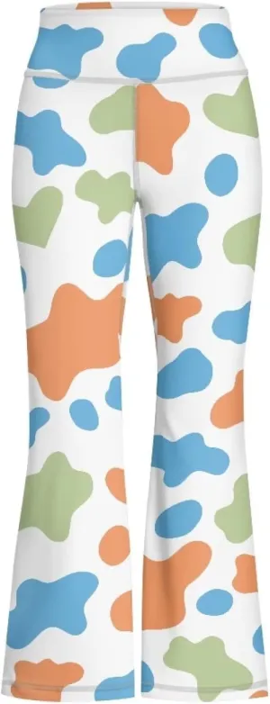 Hawapod Girls Bell Bottom Pants Comfortable High Waisted Stretch Flare Yoga Leggings