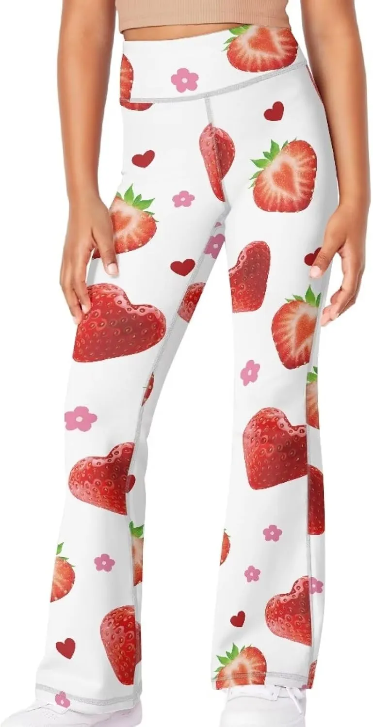 Hawapod Girls Bell Bottom Pants Comfortable High Waisted Stretch Flare Yoga Leggings