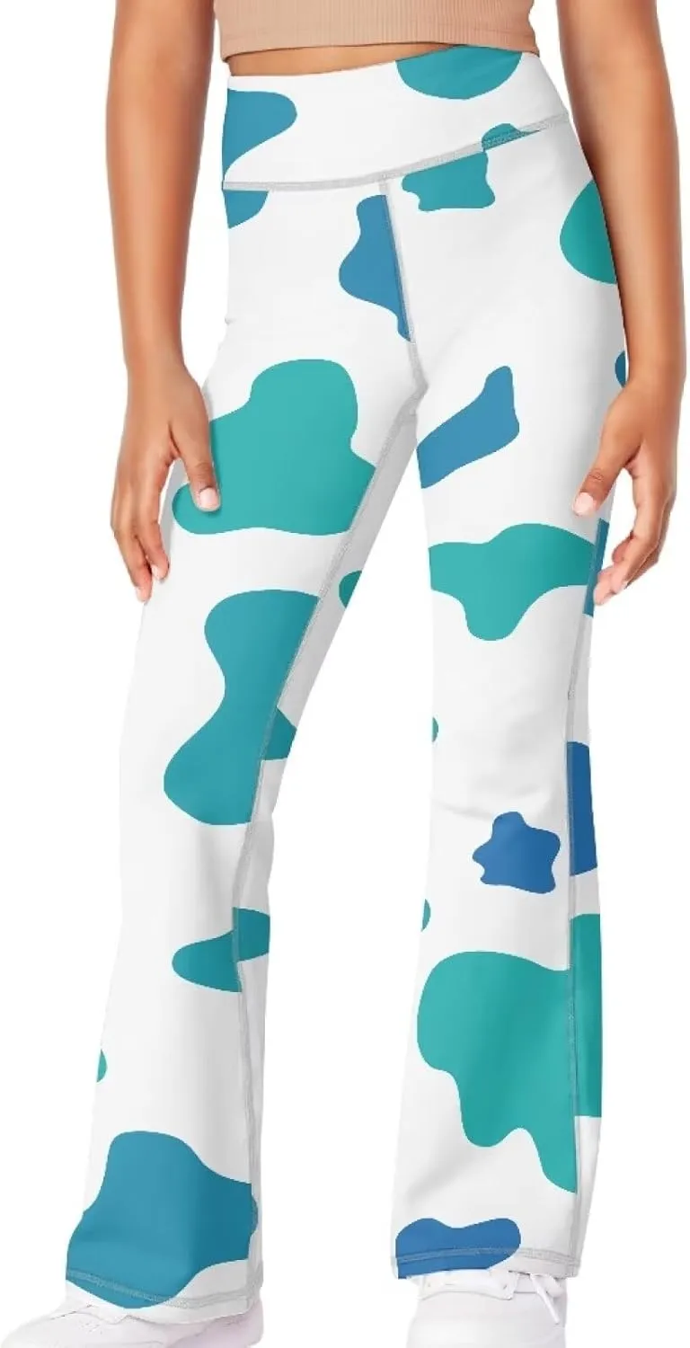 Hawapod Girls Bell Bottom Pants Comfortable High Waisted Stretch Flare Yoga Leggings