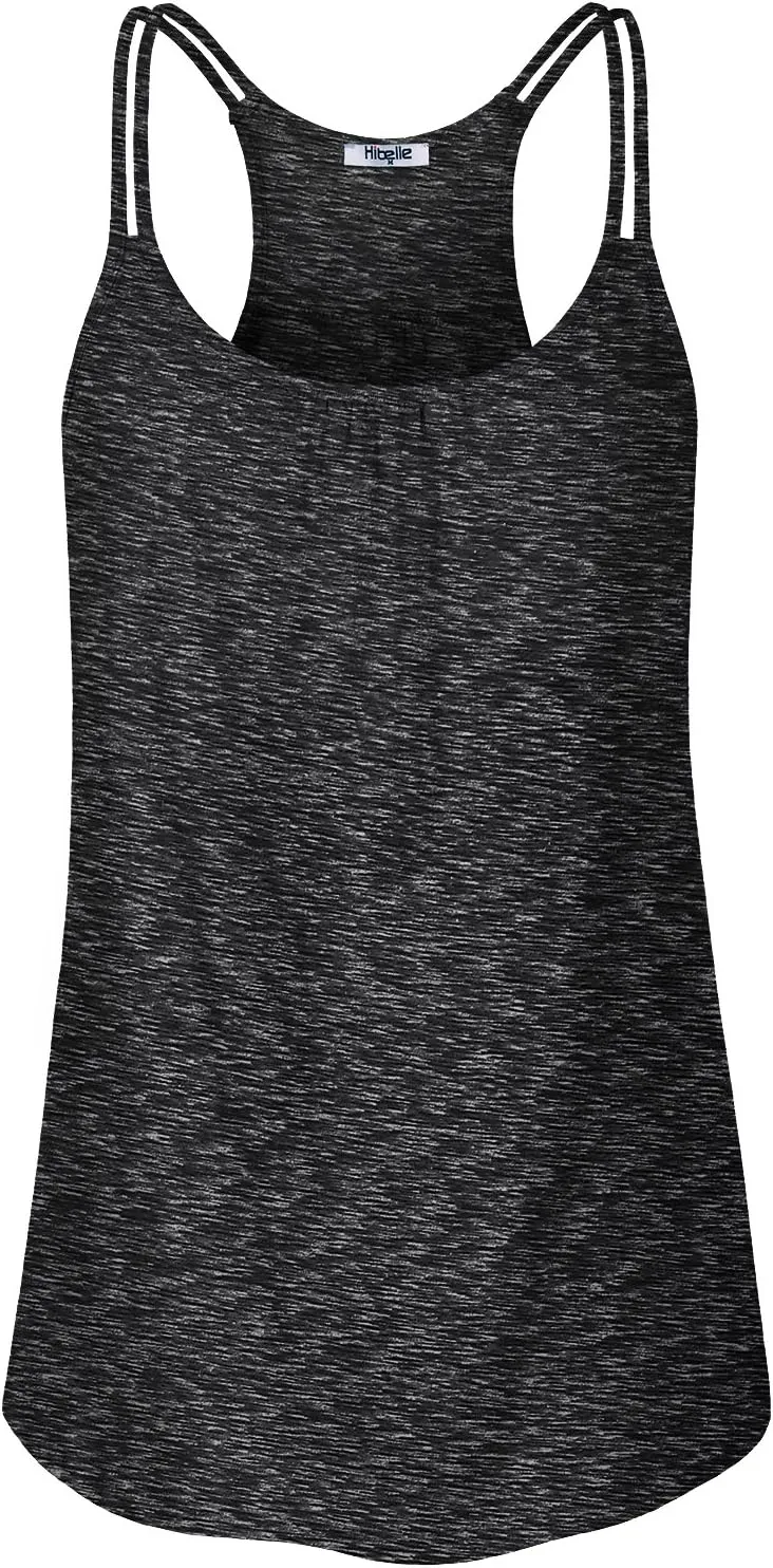 Hibelle Womens Scoop Neck Cute Racerback Yoga Workout Tank Top