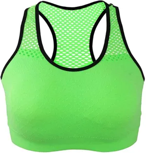 High Impact Sports Bras for Women Full-Coverage Wirefree Racerback Workout Bra Bounce Control Quick Dry Yoga Tank Top