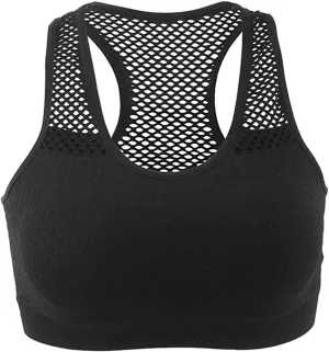High Impact Sports Bras for Women Full-Coverage Wirefree Racerback Workout Bra Bounce Control Quick Dry Yoga Tank Top