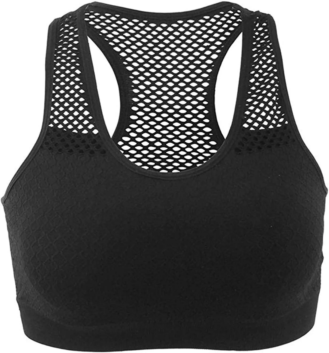 High Impact Sports Bras for Women Full-Coverage Wirefree Racerback Workout Bra Bounce Control Quick Dry Yoga Tank Top