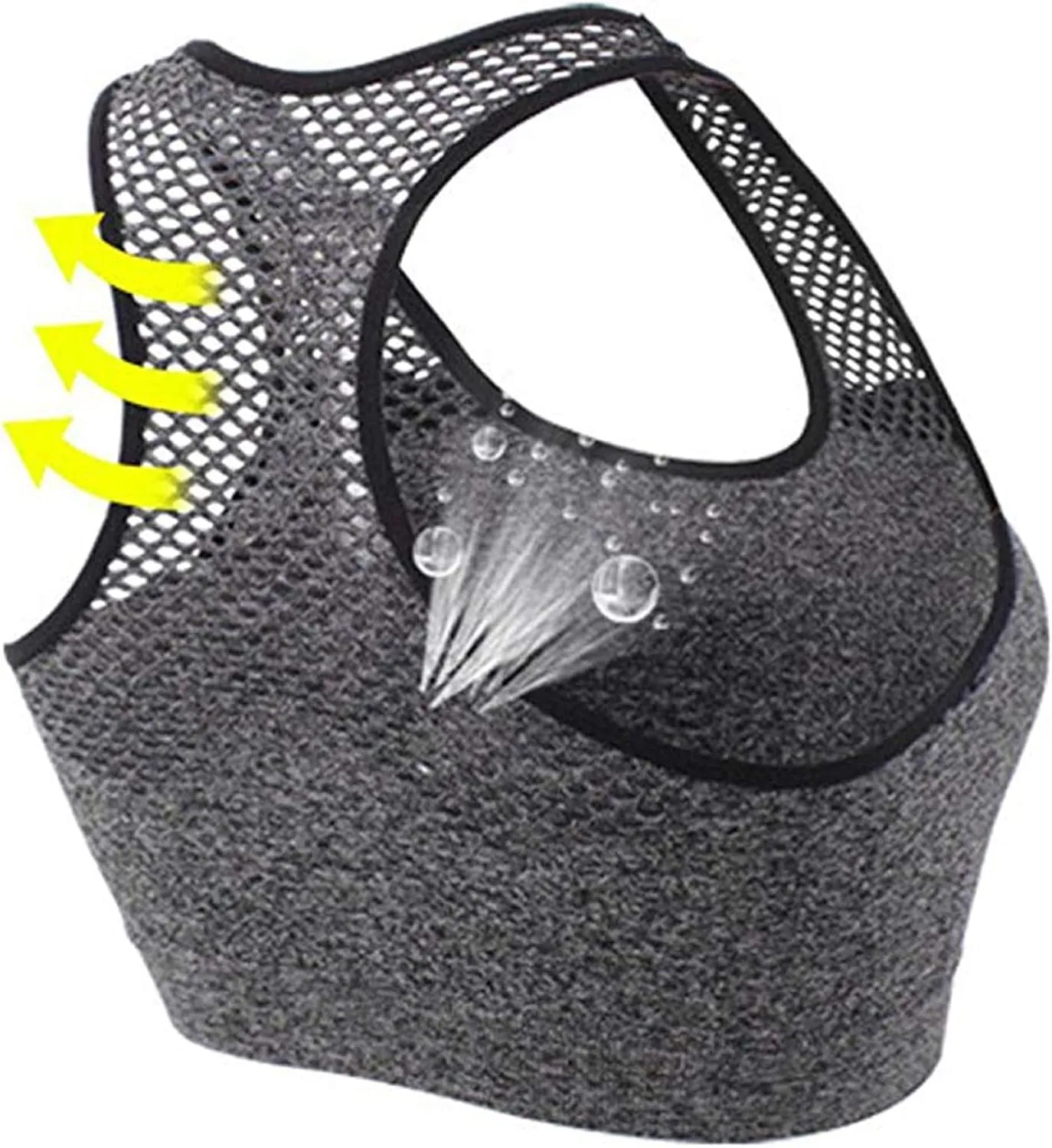 High Impact Sports Bras for Women Full-Coverage Wirefree Racerback Workout Bra Bounce Control Quick Dry Yoga Tank Top