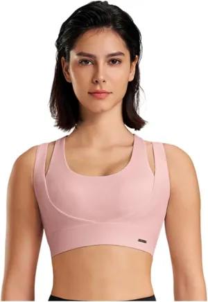 High Impact Sports Bras for Women Quick Dry Seamless Support Workout Bras Wirefree Yoga Running Active Athletic Bras