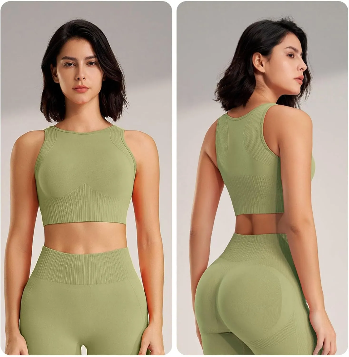 High Support Sports Bras for Women Full Coverage Seamless Yoga Workout Running Athletic Bralettes Quick Dry Active Bras