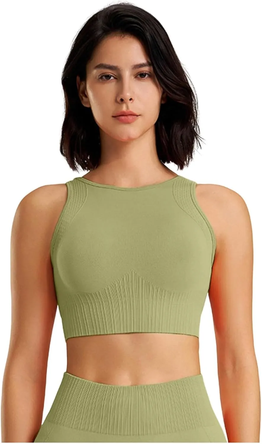 High Support Sports Bras for Women Full Coverage Seamless Yoga Workout Running Athletic Bralettes Quick Dry Active Bras