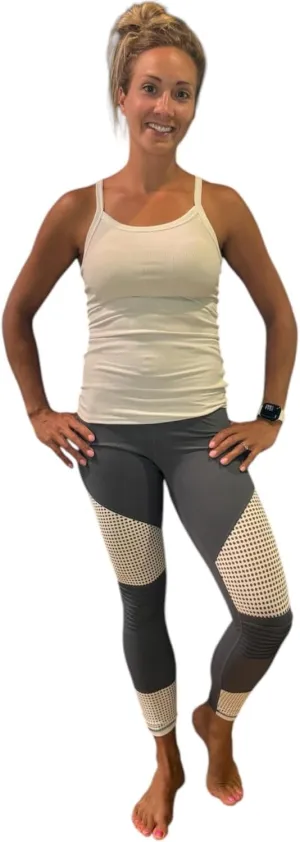High Waist mesh Leggings with Tummy Control Workout Running Yoga Leggings for Women