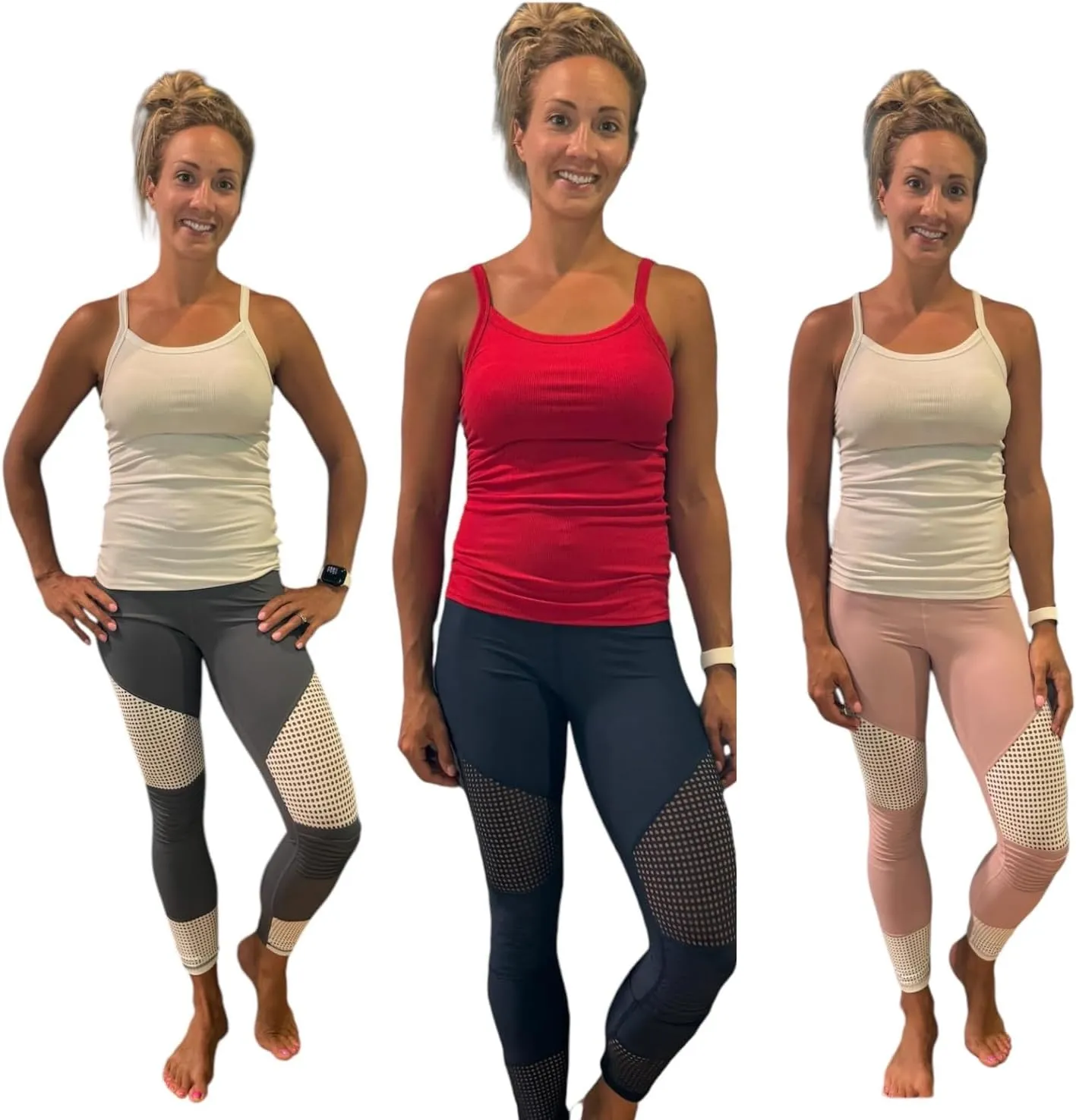 High Waist mesh Leggings with Tummy Control Workout Running Yoga Leggings for Women