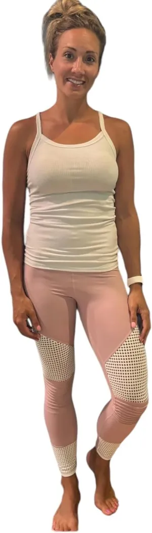 High Waist mesh Leggings with Tummy Control Workout Running Yoga Leggings for Women