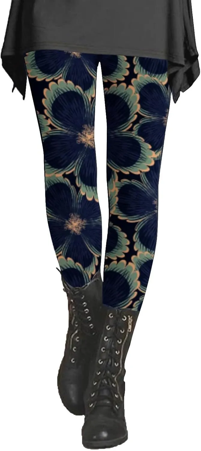 High Waisted Leggings for Women with Pockets Active Wear Printed Leggings Women's Gym Pants