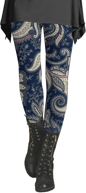 High Waisted Leggings for Women with Pockets Active Wear Printed Leggings Women's Gym Pants