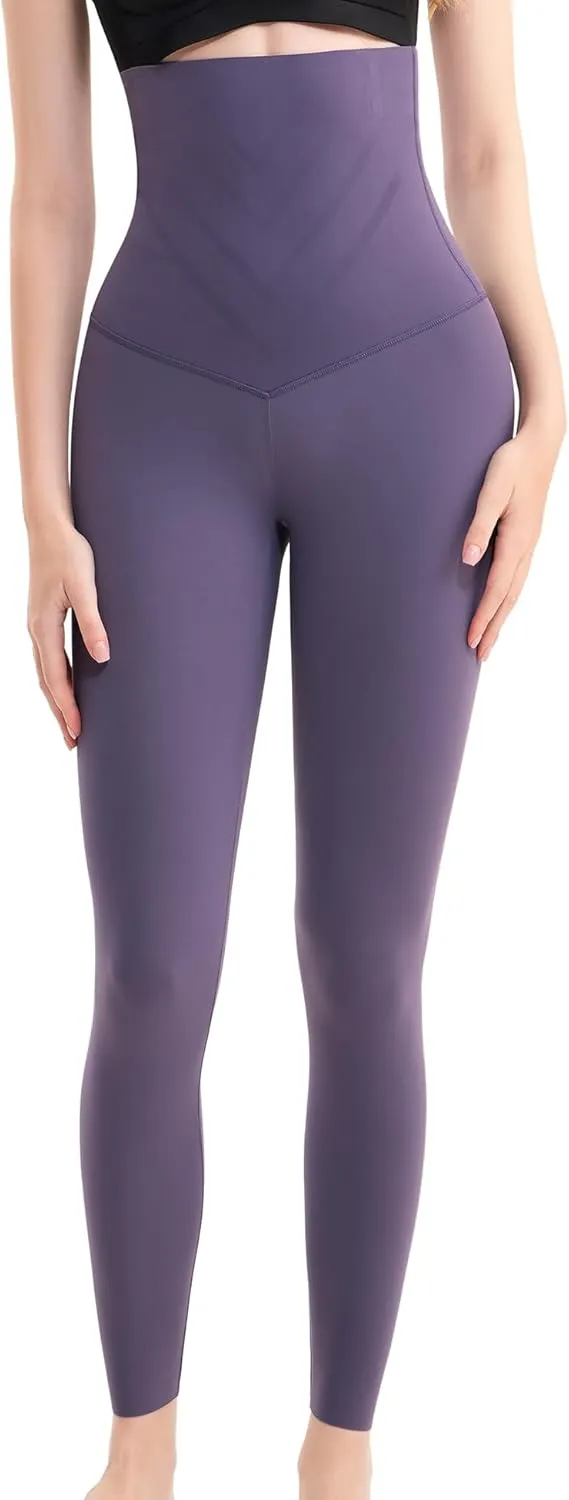 High Waisted Tummy Control Waist Compression Shapewear Yoga Leggings for Women