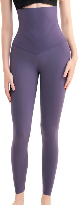 High Waisted Tummy Control Waist Compression Shapewear Yoga Leggings for Women