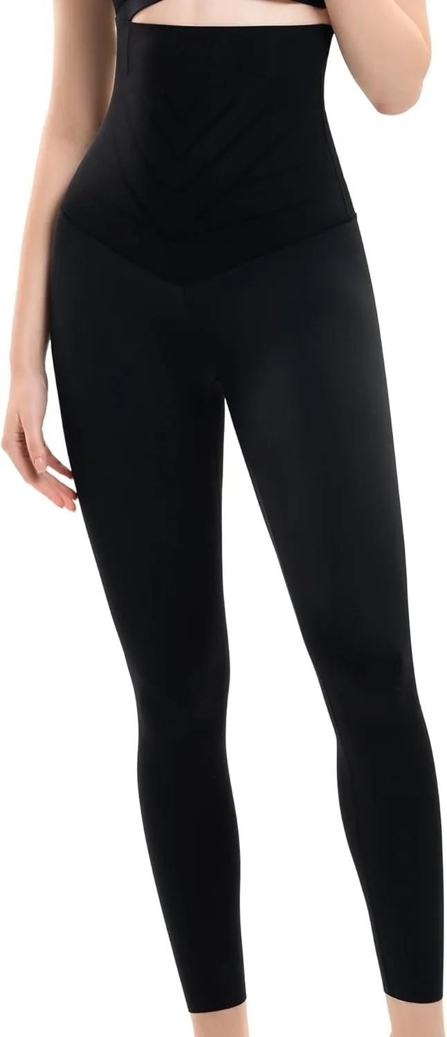 High Waisted Tummy Control Waist Compression Shapewear Yoga Leggings for Women