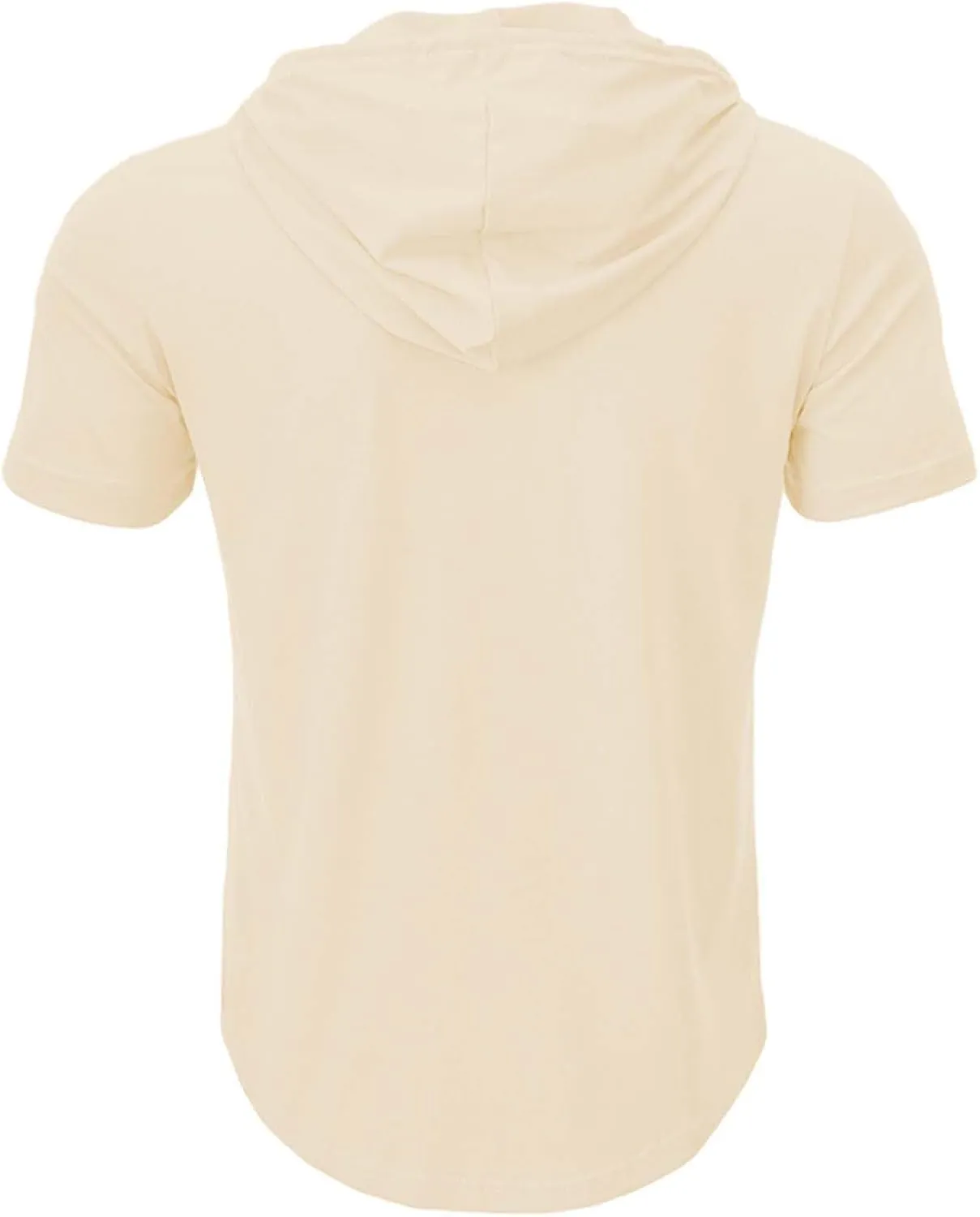 Hooded Button Up Shirt Men Casual Short Sleeve Henley Tshirts Slim Muscle Tops Lightweight Breathable Comfy Clothes