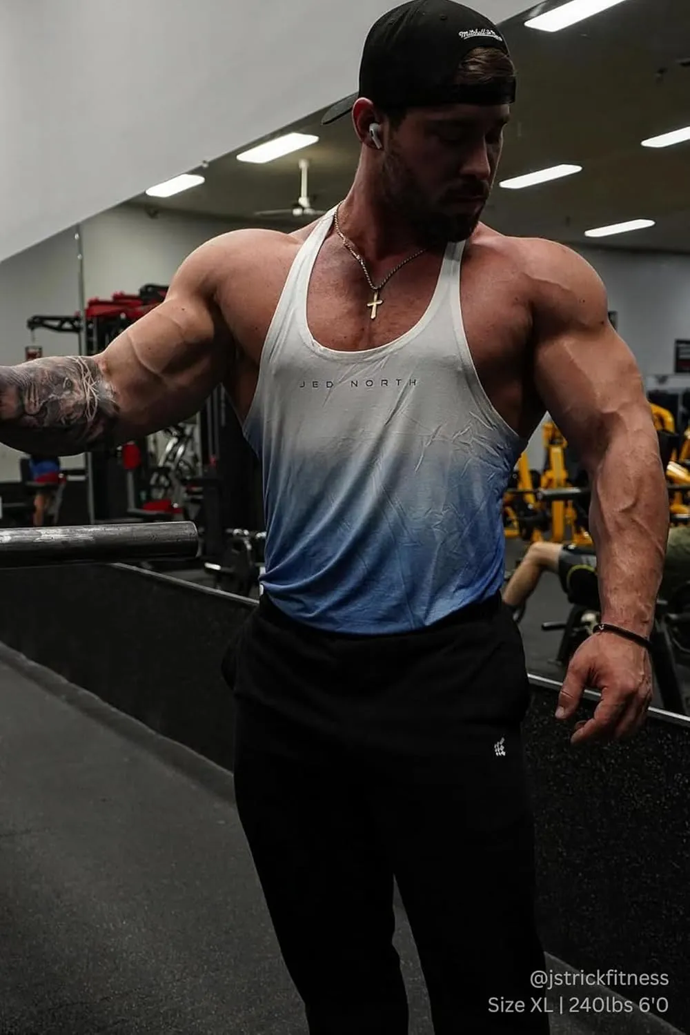 Jed North Bodybuilding Stringer Gym Tank Top Singlet Racerback