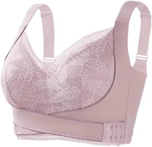 Kendally Bra, Kendally Comfy Corset Bra Front Cross Side Buckle Lace Bras Wireless Slim and Shape Bra for Older Women