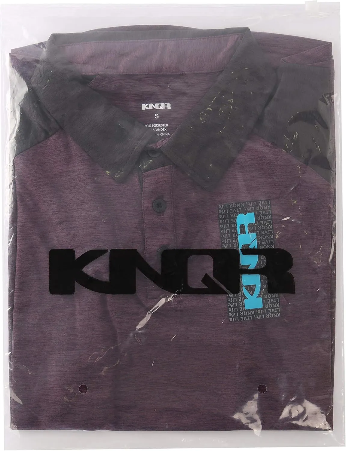 KNQR Mens Performance Lightweight Soft Quick Dry Athletic Workout Running Hiking Golf Polo T Shirts