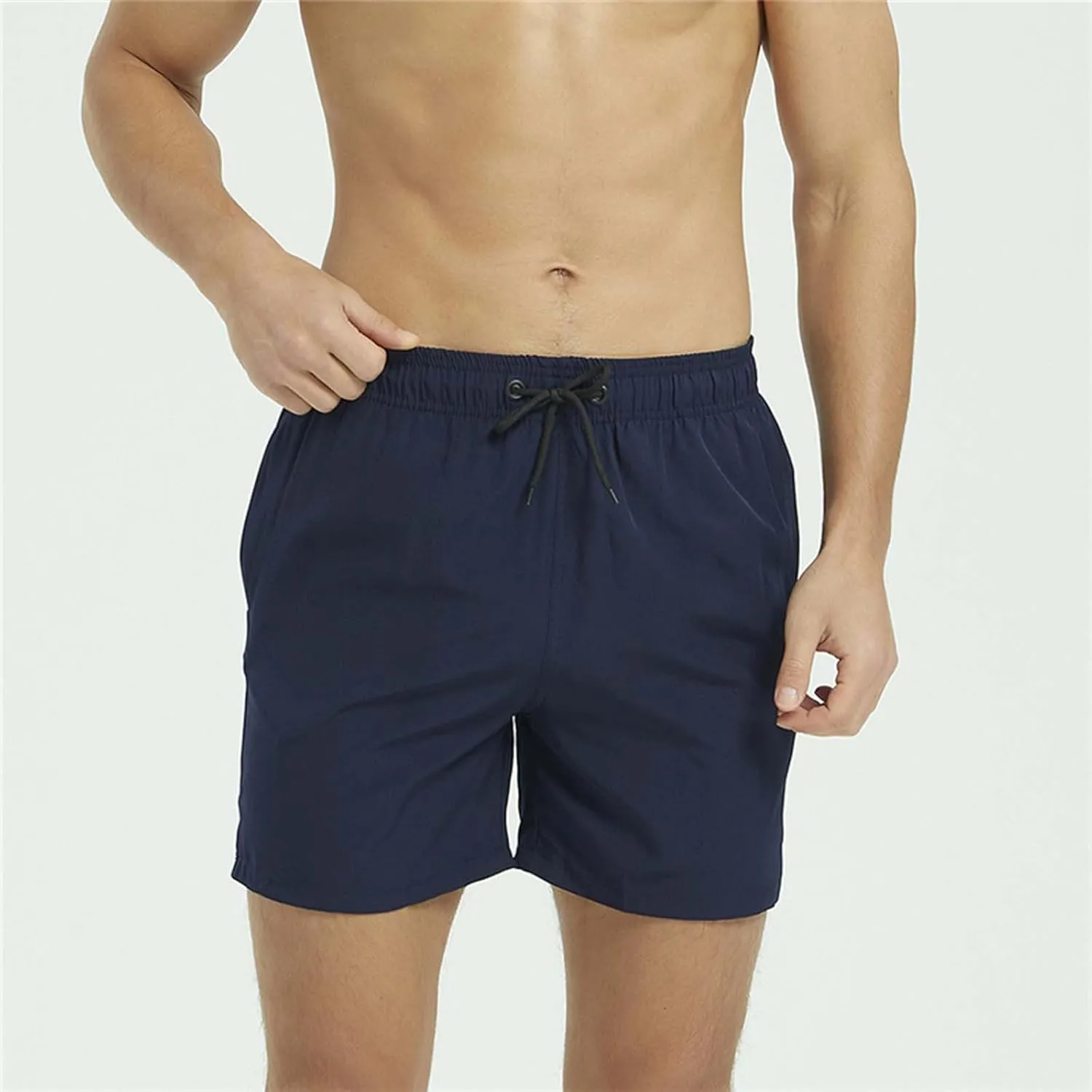 Lastesso Mens Shorts Casual Zipper Pockets Shorts Athletic Quick Dry Summer Boardshorts Lightweight Workout Running Shorts