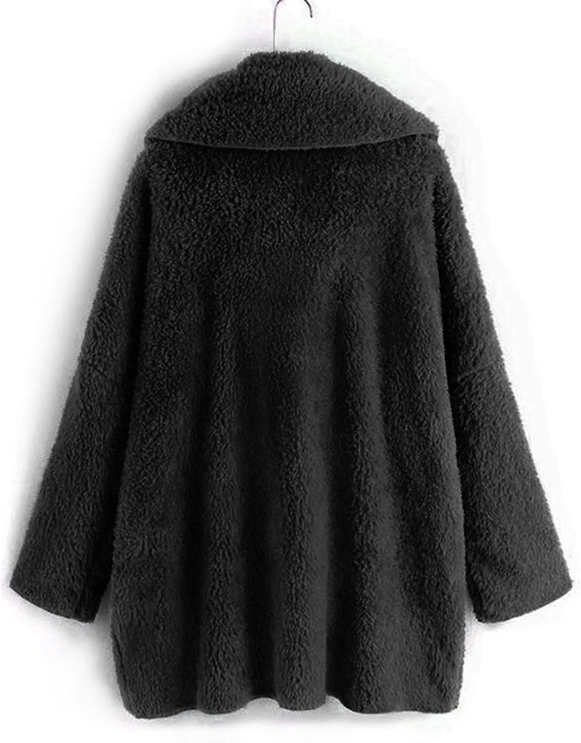 LCMTWX Womens 2023 Winter Fuzzy Fleece Jacket Fleece Sleeve Plus Size Women Women's Coat Solid Oversized Fuzzy Fleece