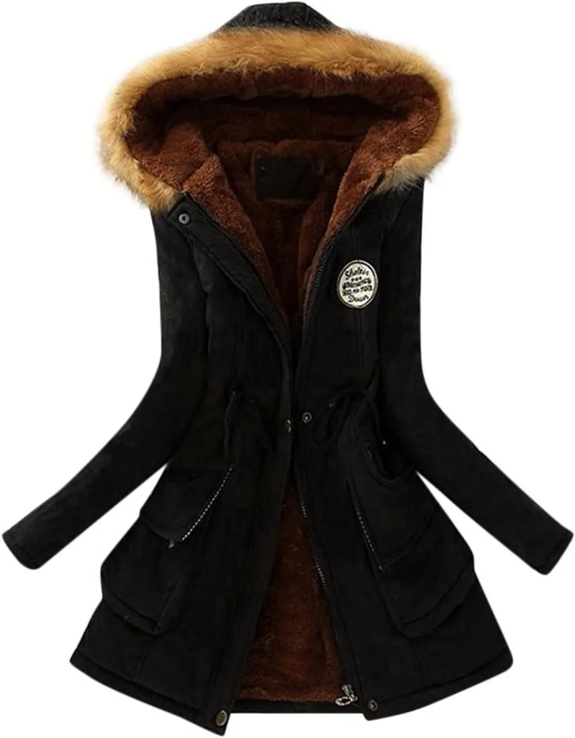 LCMTWX Womens Fuzzy Fleece Jacket Outwear Jacket Womens Winter Slim Women's Coat Outerwear with Pockets Womens