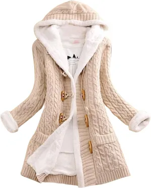 LCMTWX Womens Fuzzy Fleece Jacket Outwear Jacket Womens Winter Slim Women's Coat Outerwear with Pockets Womens