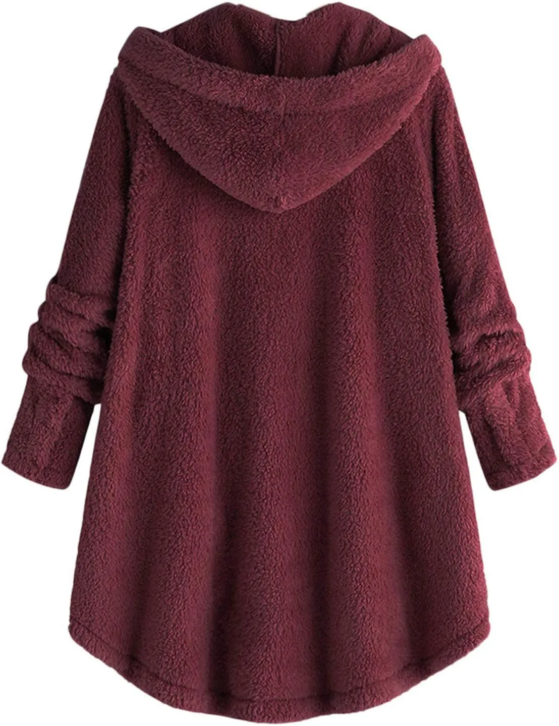 LCMTWX Womens Fuzzy Fleece Jacket Pullover Tail Loose Women Coat Tops Women's Coat Outerwear with Pockets Ski Jackets For
