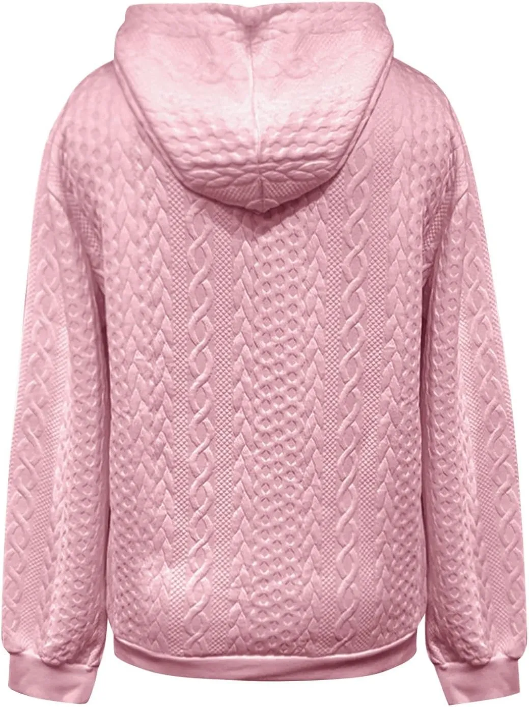 LCMTWX Womens Winter Fuzzy Fleece Jacket New Solid Hooded Thickened Jacquard Long Sleeve Sweater Coat Top Hooded Coats