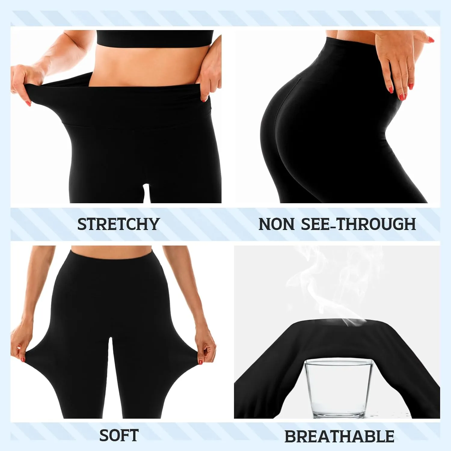 Leggings for Women, No See Through High Waisted Workout Yoga Leggings for Women