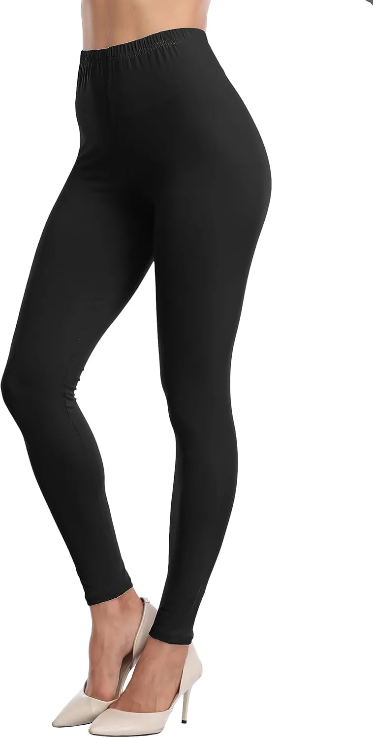 LIGHTBACK Ultra Soft Women's High Waisted Stretchy Yoga Leggings, Green, S-5XL