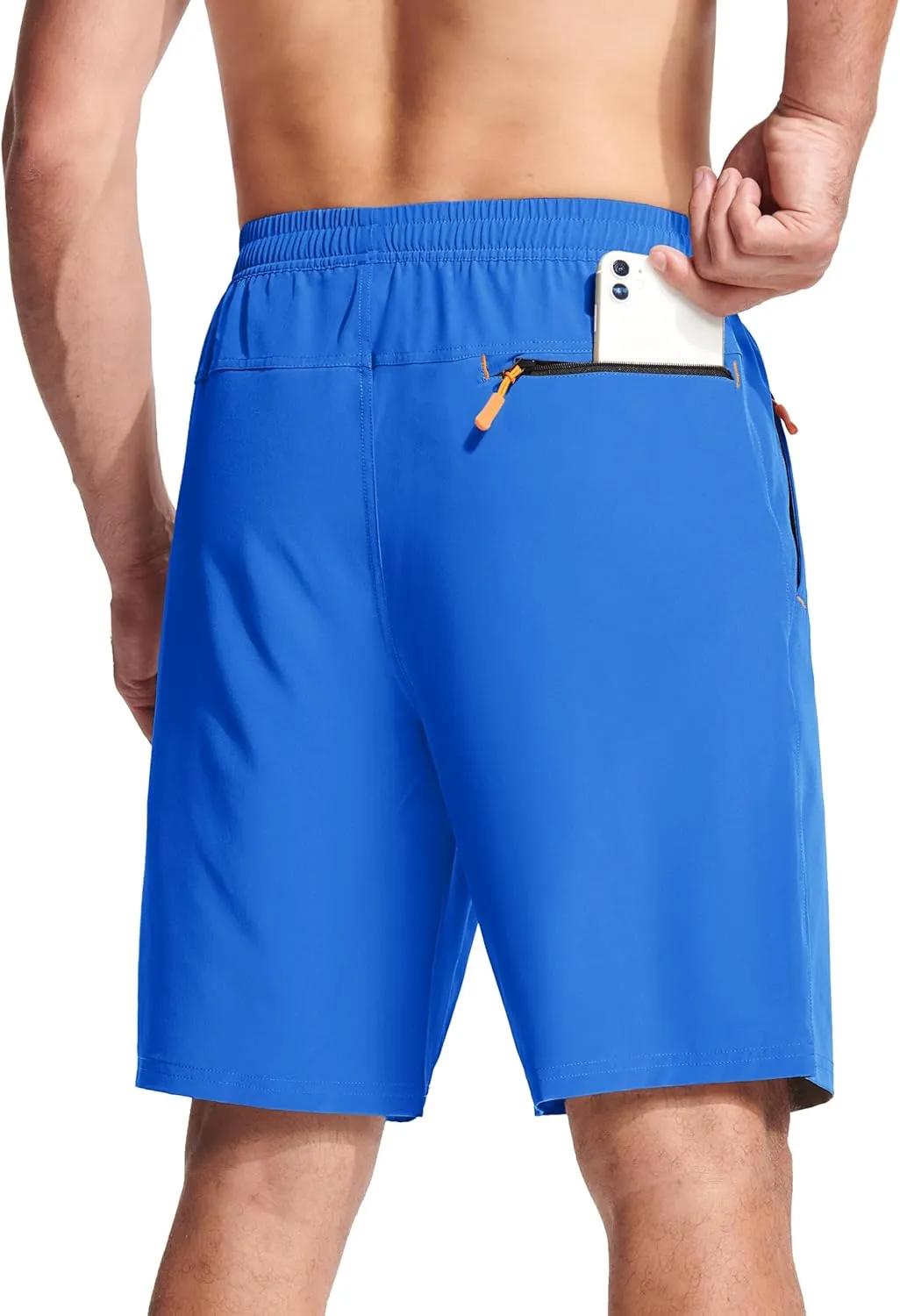 MAGCOMSEN Men's Hiking Shorts 9" Quick Dry Lightweight Running Shorts with Zipper Pockets for Workout Athletic Sport