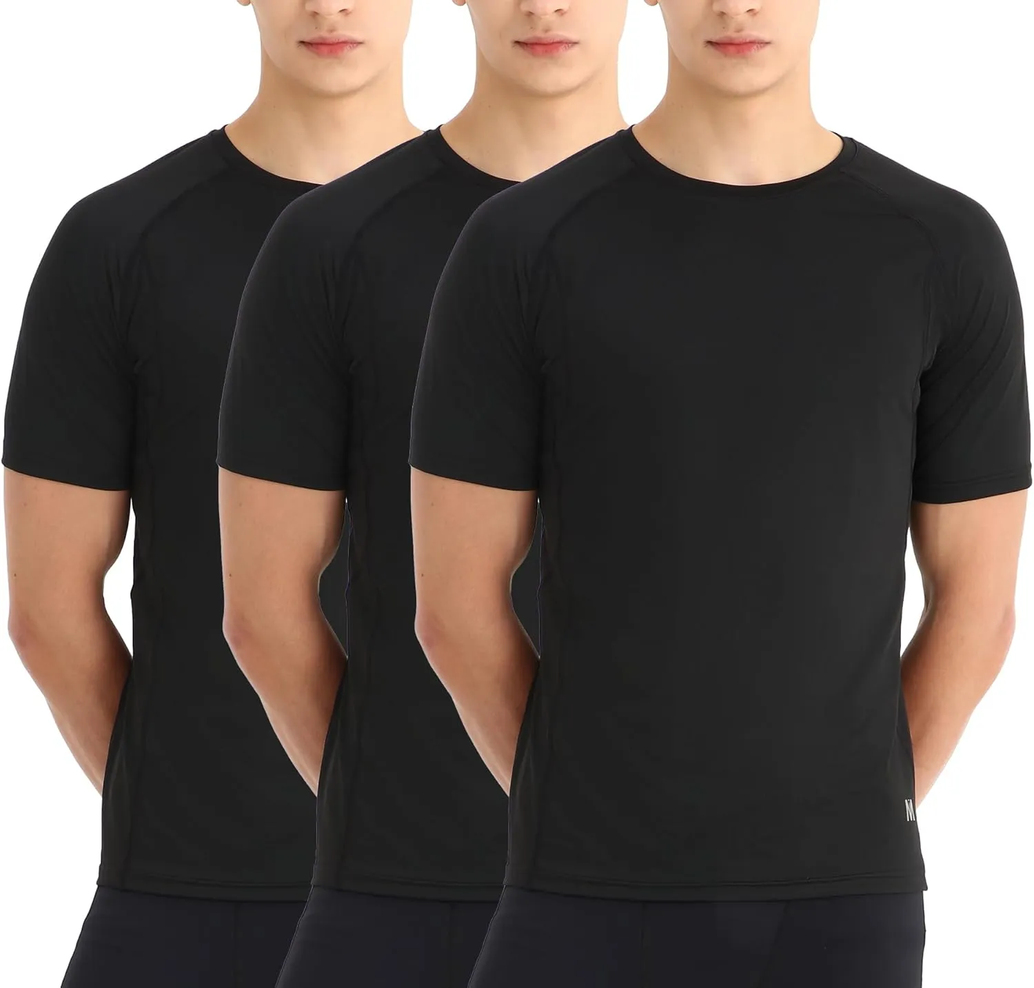 Men's 3-Pack Compression Shirts: Moisture-Wicking, Quick-Dry Baselayer for Gym & Running
