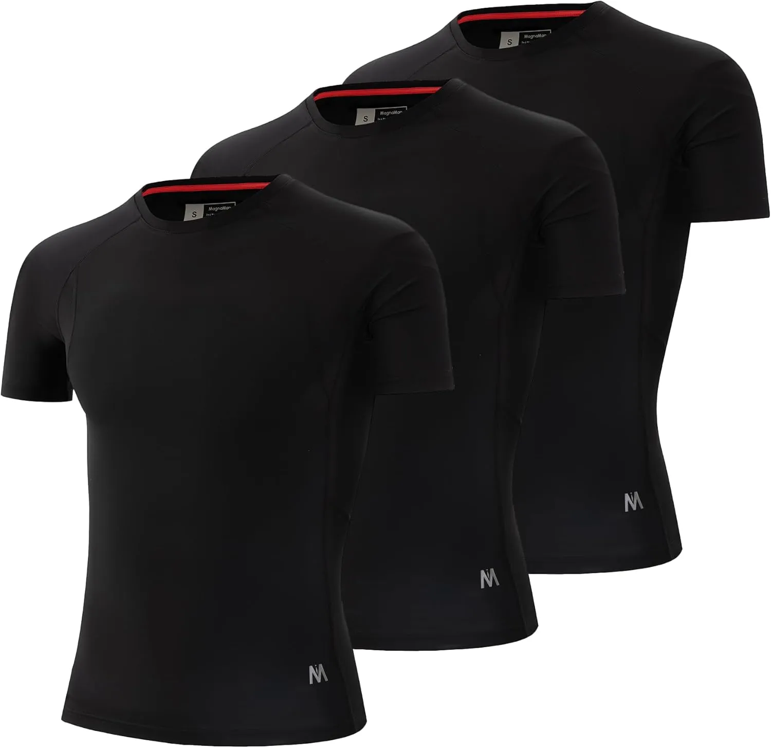 Men's 3-Pack Compression Shirts: Moisture-Wicking, Quick-Dry Baselayer for Gym & Running