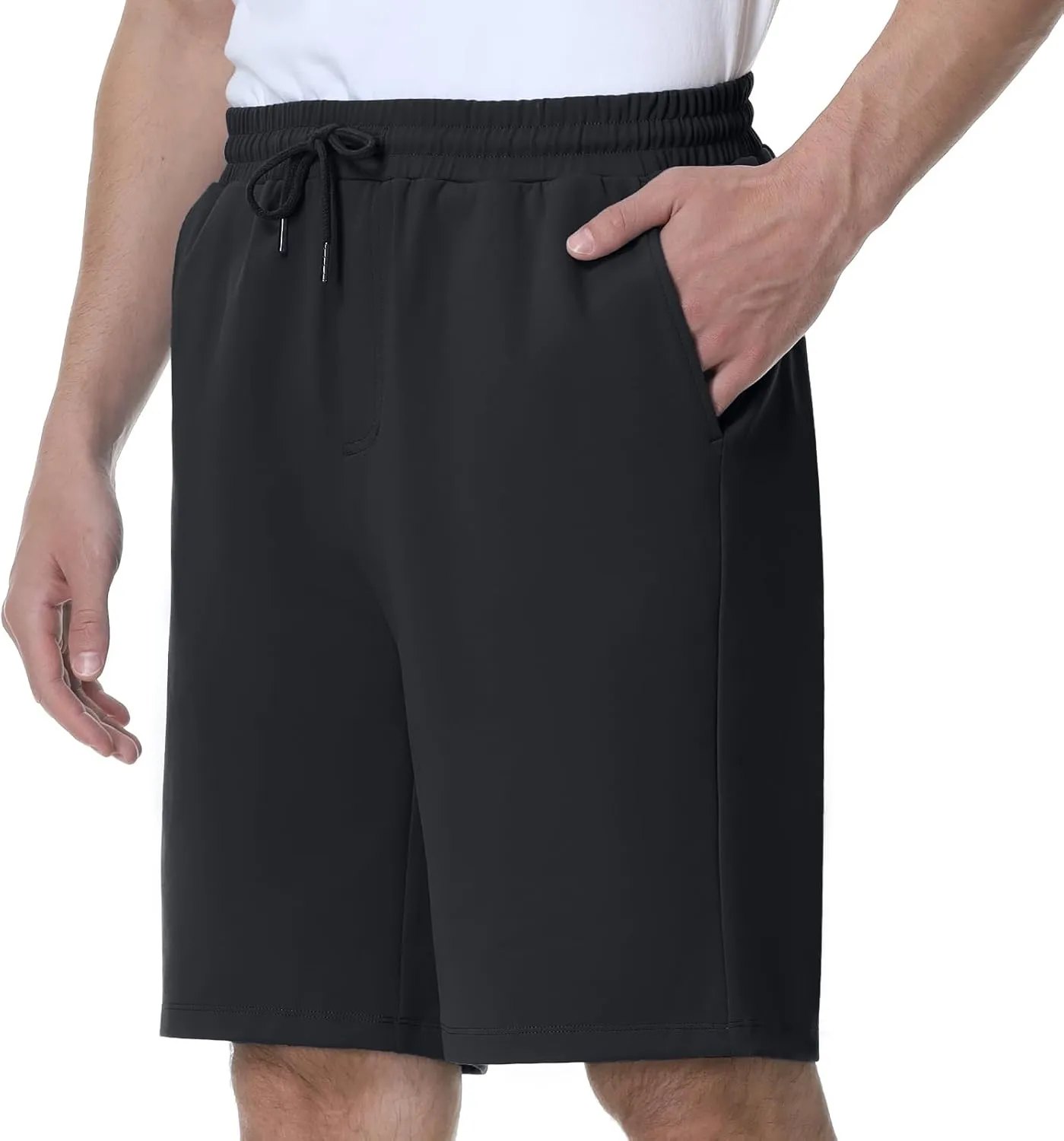 Mens Athletic Shorts Stretchy Workout Shorts Quick Dry Shorts for Gym Running Basketball Casual 7 inch
