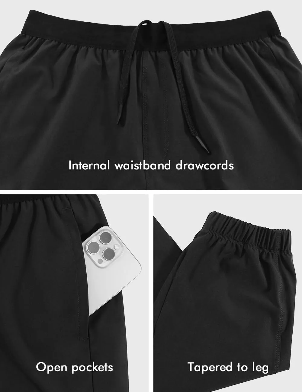 Men's Athletic Sweatpants Quick Dry Workout Gym Joggers Pants Breathable Running Pants for Men with Pockets