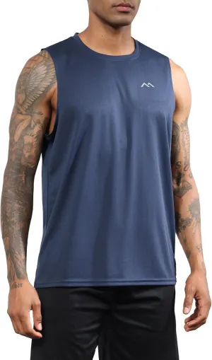 Men's Dry Fit Workout Running Sleeveless Muscle Shirts for Men Training Sport Basketball Athletic Base Layer Tank Top