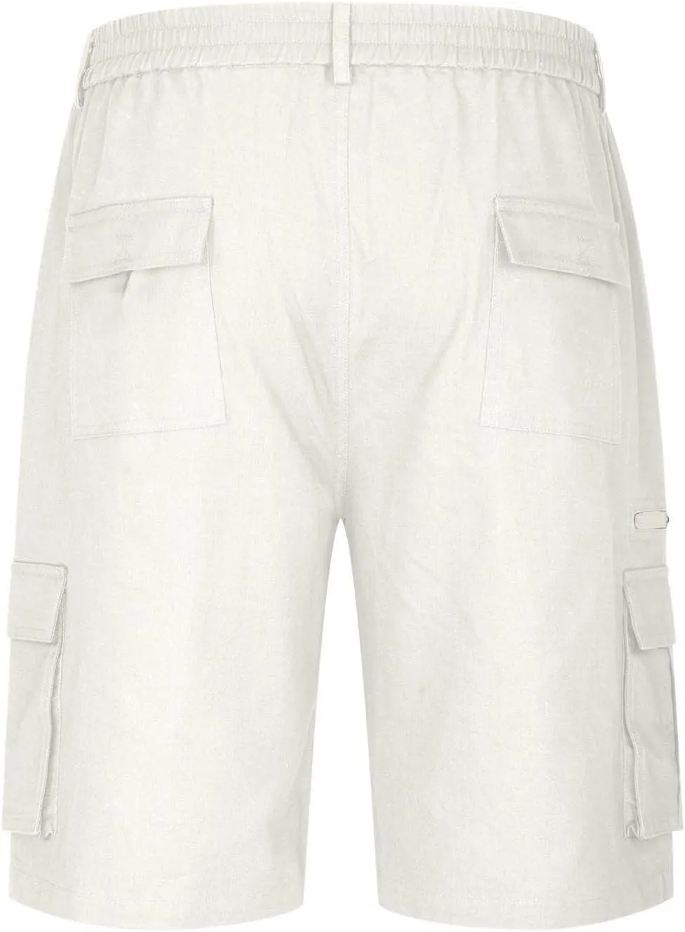 Mens Elastic Waist Cargo Shorts,2024 Summer Casual Bermuda Shorts with Pockets Trendy, Large