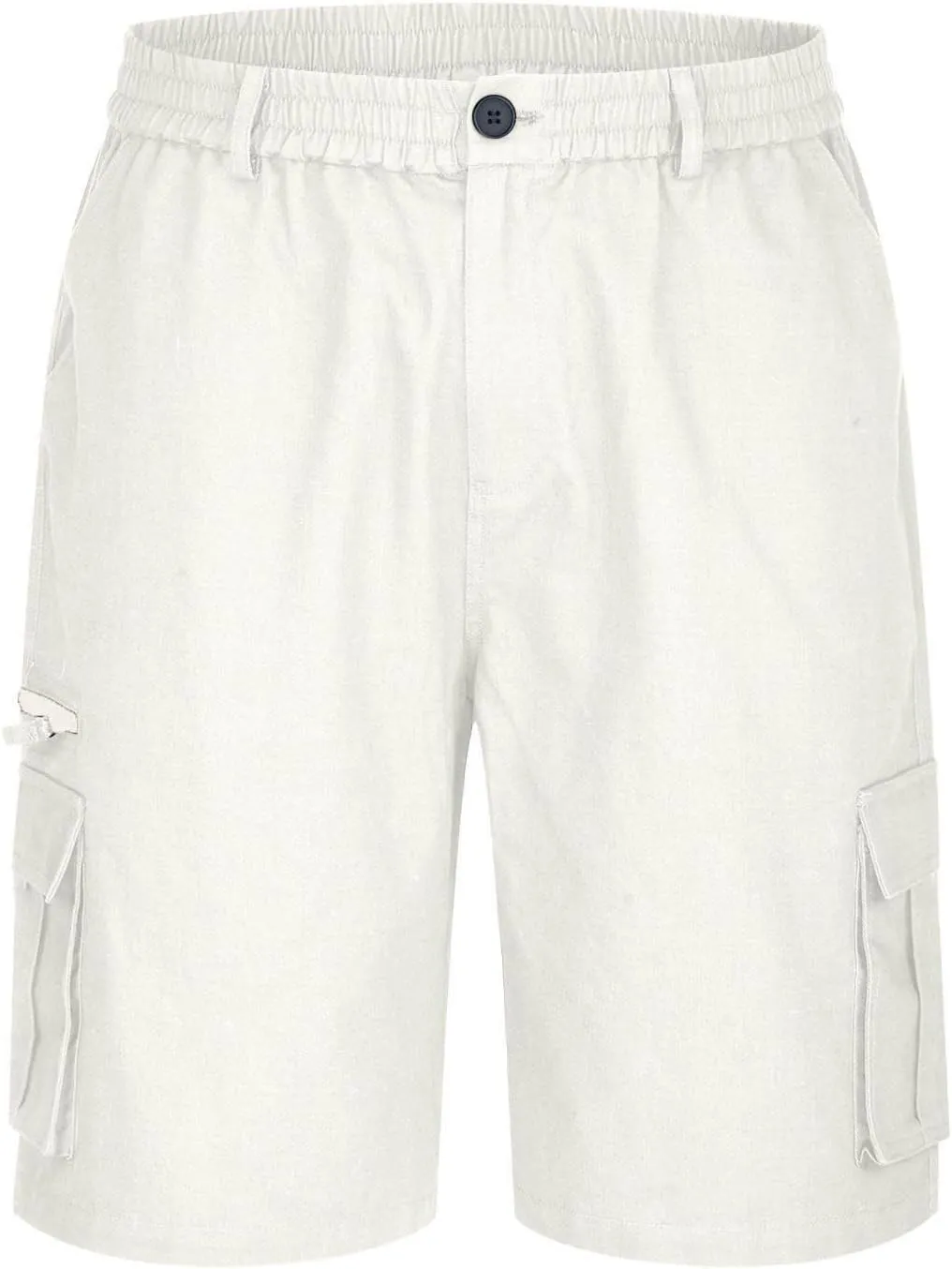 Mens Elastic Waist Cargo Shorts,2024 Summer Casual Bermuda Shorts with Pockets Trendy, Large