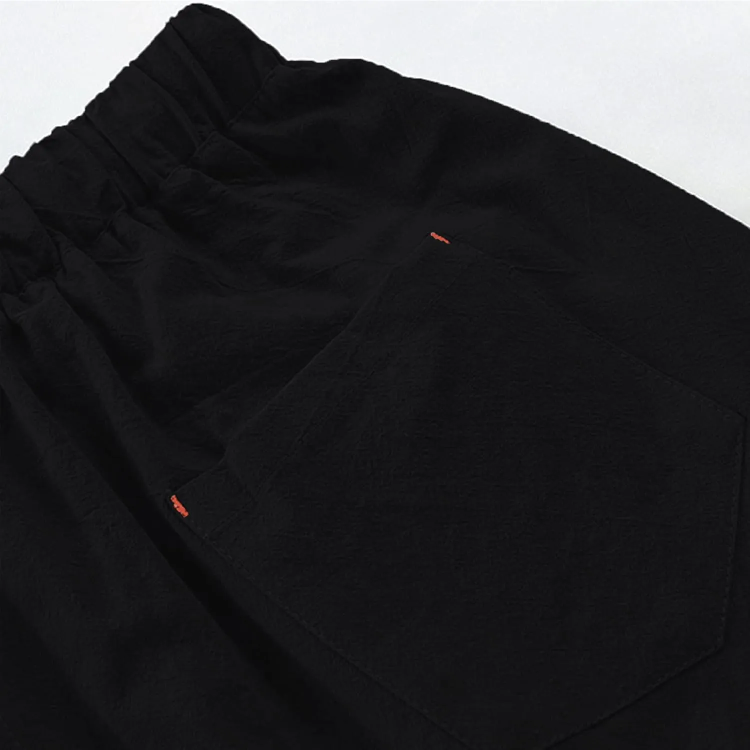 Mens Elastic Waist Drawstring Workout Gym Joggers 3/4 Shorts Summer Casual Sweat Short Pants with Pockets