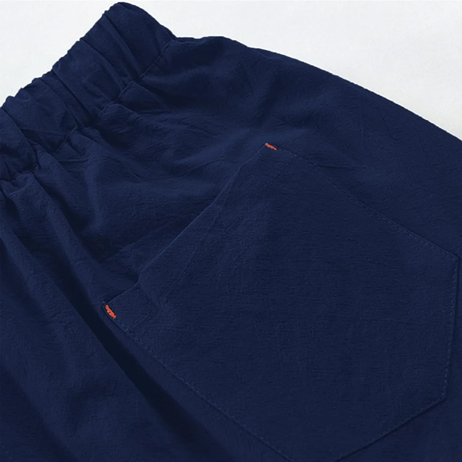 Mens Elastic Waist Drawstring Workout Gym Joggers 3/4 Shorts Summer Casual Sweat Short Pants with Pockets