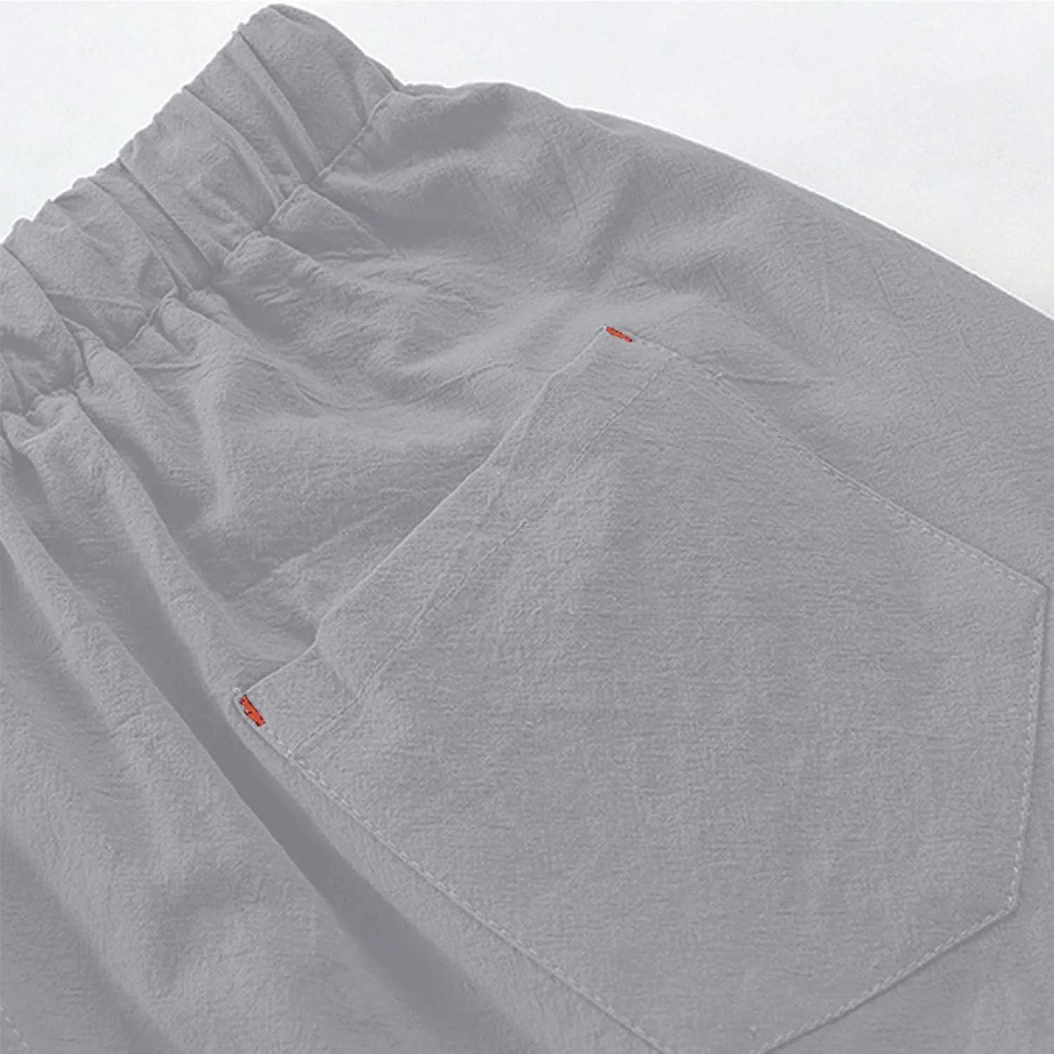 Mens Elastic Waist Drawstring Workout Gym Joggers 3/4 Shorts Summer Casual Sweat Short Pants with Pockets