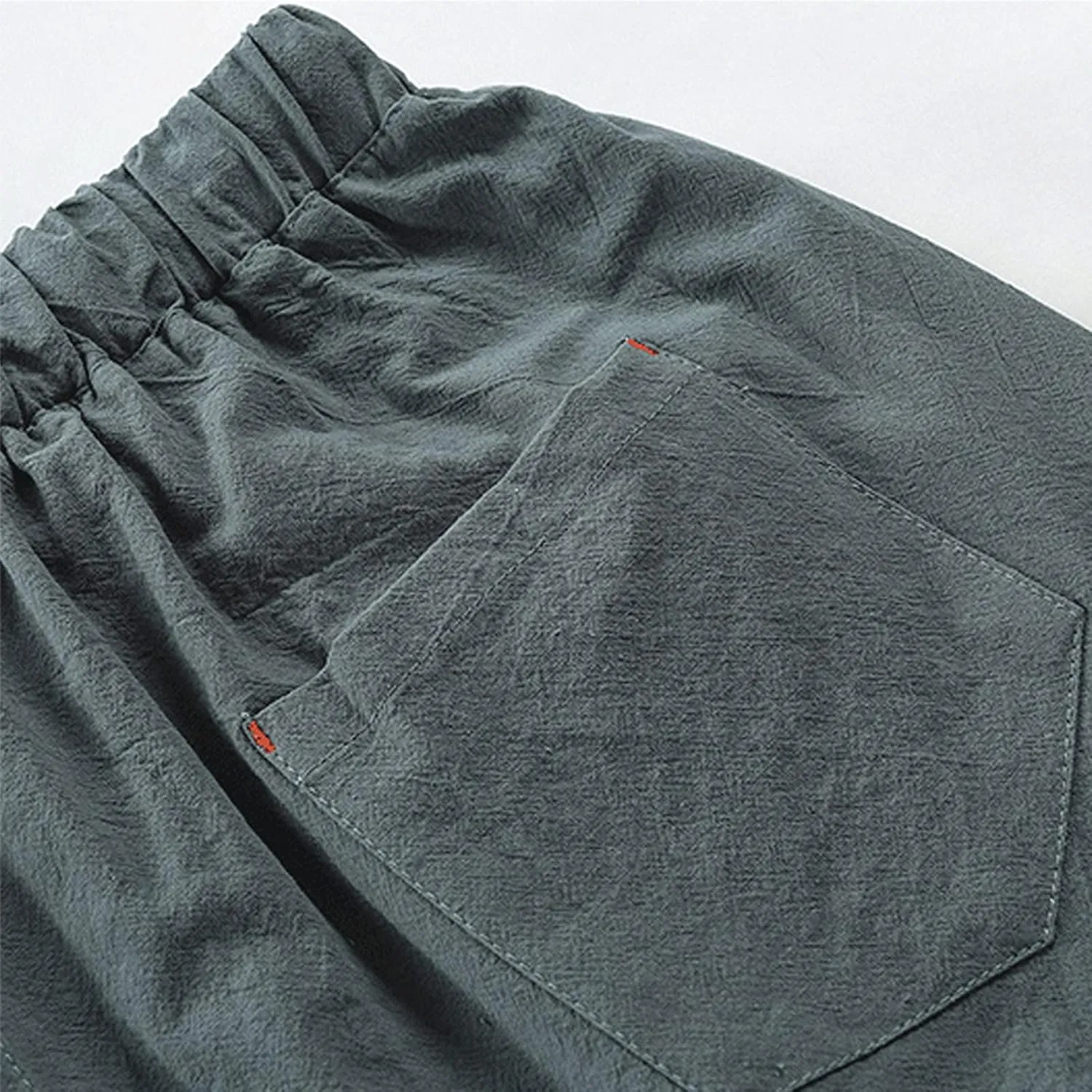 Mens Elastic Waist Drawstring Workout Gym Joggers 3/4 Shorts Summer Casual Sweat Short Pants with Pockets